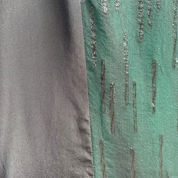 rag & bone Green & Black Silk Metallic Shift Dress, size 10 - Picture 7 of 15